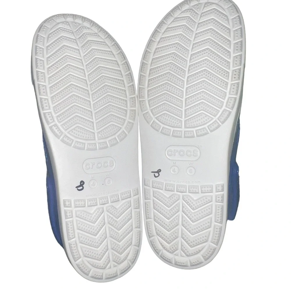 ✅CROCS CitiLane Clog Blue and White Sandals Mens 4, Women 6, Boys 4.5